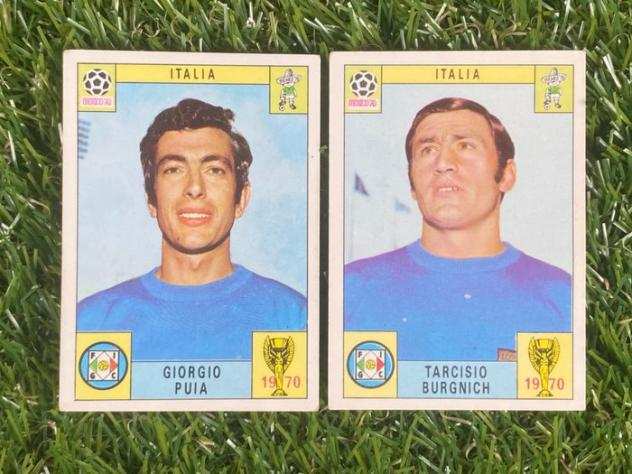 1970 - Panini - Mexico 70 World Cup, Italy - Puia, Burnich - 2 Card