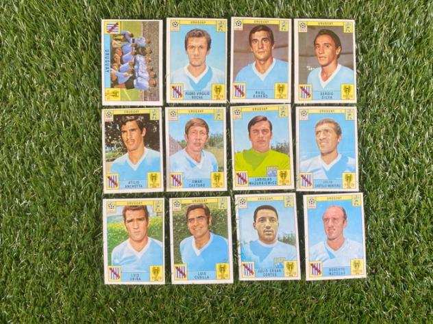 1970 - Panini - Mexico 70 World Cup - Uruguay - Complete team - 12 Card