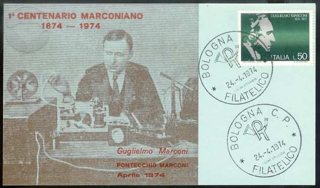 1974 Cartoline 100deg nascita GUGLIEMO MARCONI
