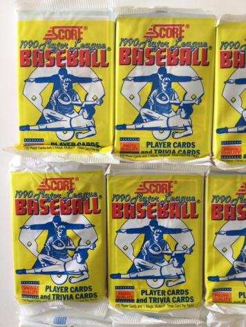 1990 - Score Major League Baseball- 12 Sealed Packs - Score Card