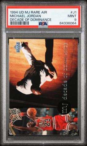 1994 - Upper Deck - Jordan Rare Air - Michael Jordan - J1 Decade of Dominance - 1 Graded card - PSA 9