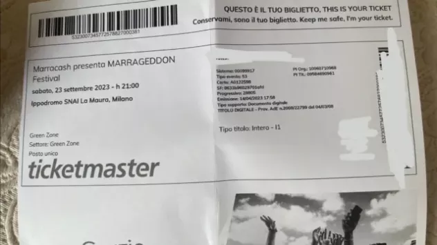 2 biglietti concerto Marracash a Milano Ippodromo