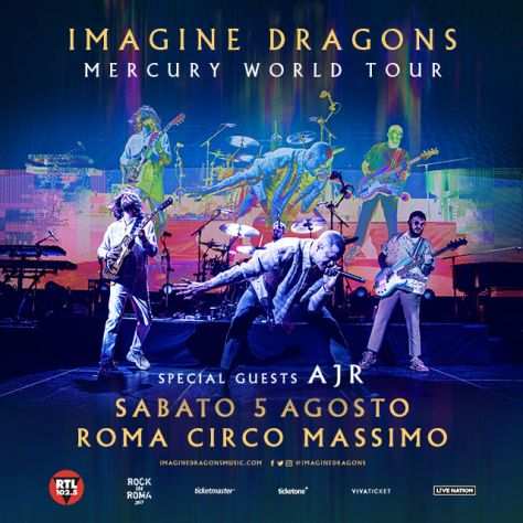 2 biglietti Imagine Dragons posto unico 0508 Roma