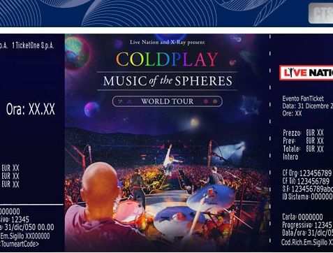 2 biglietti per i Coldplay a Milano (250623)