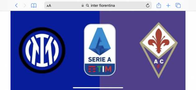 2 BIGLIETTI SECONDO ARANCIO CENTRALE INTER FIORENTINA