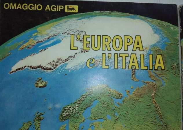 2 CARTINE GEOGRAFICHE OMAGGIO AGIP ANNO 1969 RARISSIME DA COLLEZIONE