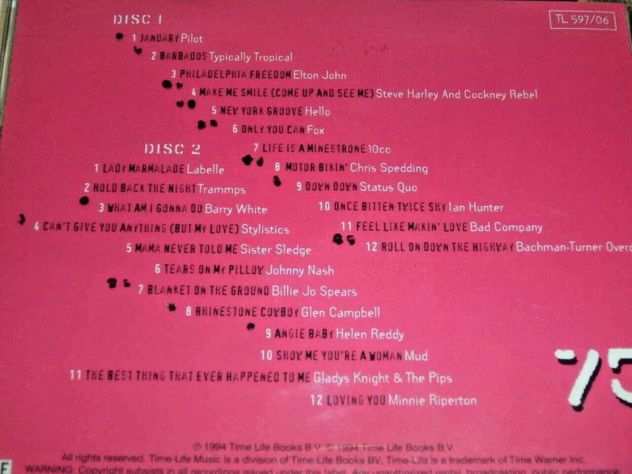 2 CD - Time Life Music The 70acutes Etichetta TL59706 Germany 1994