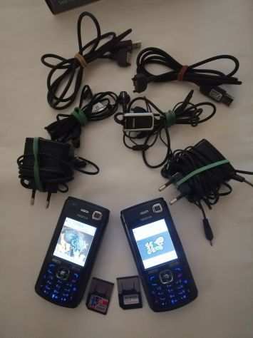 2 cellulari vintage NOKIA N70 (colore nero) con confezione originale, perfetti