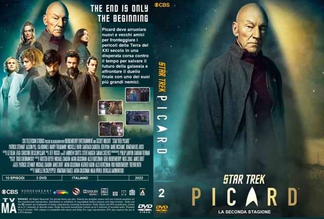 2 COFANETTI SERIE TV FUORI CATALOGO quotSTAR TREK PICARDquot IN ITALIANO 2 STAGIONI