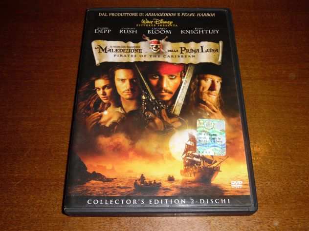 2 FILM IN DVD COME NUOVI,RARI,ORIGINALI,COMPLETI,FUNZIONANTII PIRATI DEI CARAIB