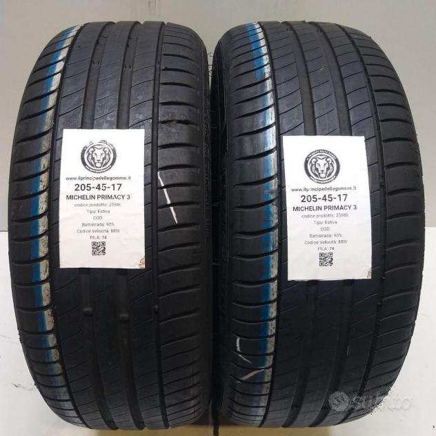 2 GOMME 205 45 17 MICHELIN A25886