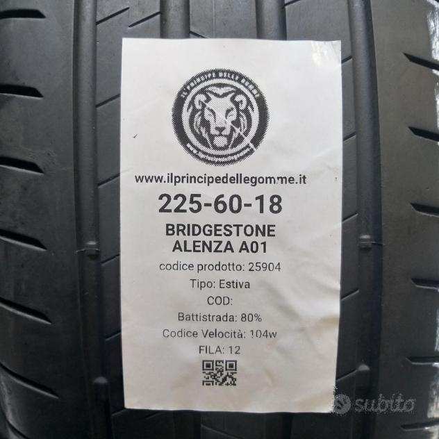 2 GOMME 225 60 18 BRIDGESTONE A25904