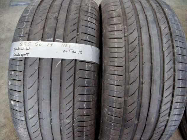 2 GOMME USATE CONTINENTAL 275 50 19 112Y ESTIVE