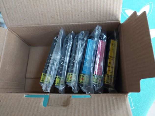 2 SCATOLE INK CARTRIDGE COLORI STAMPANTE EPSON COMPATIBILI