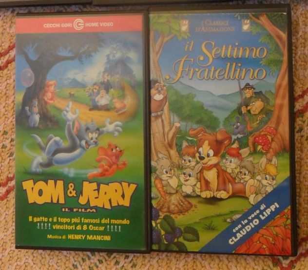 2 VHS CARTONI ANIMATI - IL SETTIMO FRATELLINO - TOM E JERRY -