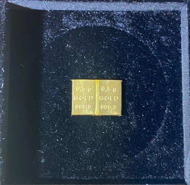 2 x 0,5 grams (1 gram) - Oro .999 - Valcambi - Sigillato