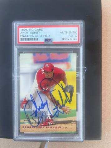 2000 Skybox MLB - Andy Ashby - Hand signed card - PSA Authentic Auto