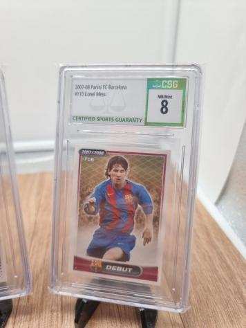 200708 amp 201213 - Panini - FC Barcelona amp Liga Este - Lionel Messi - 3 Graded card - CSG 8