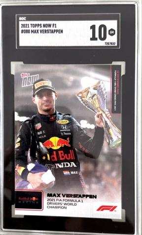 2021 Topps Now F1 80 Max Verstappen - F1 World Champion - SGC 10