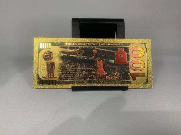 2022 - Gold Banknote - NBA - Kobe Bryant, Michael Jordan - 2 Card