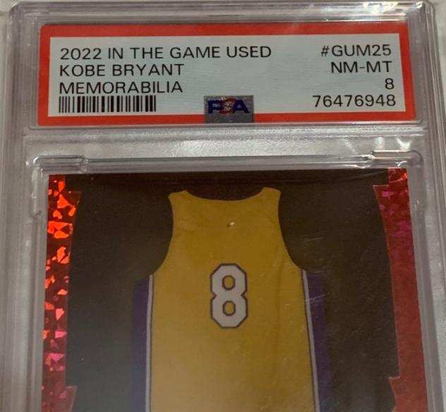 2022 - Leaf - In The Game Used - Kobe Bryant - GUM25 Memorabilia 50 - 1 Graded card - PSA 8