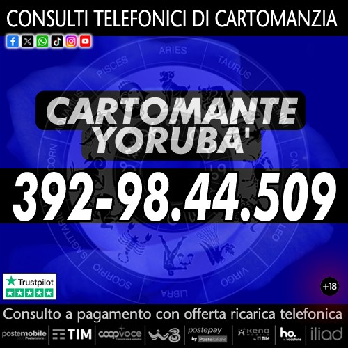 Il Cartomante Yorubà è presente anche su: Facebook, Instagram, Youtube, Tiktok, WhatsApp e X