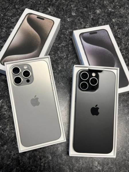 Apple iPhone 15 Pro 128GB = 550 EUR , iPhone 15 Pro Max 256GB = 600 EUR, iPhone 15 128GB = 400 EUR , iPhone 15 Plus 128GB = 430 EUR,  iPhone 14 Pro 128GB = 430 EUR , iPhone 14 Pro Max 128GB = 450 EUR , iPhone 14 128GB = 350 EUR