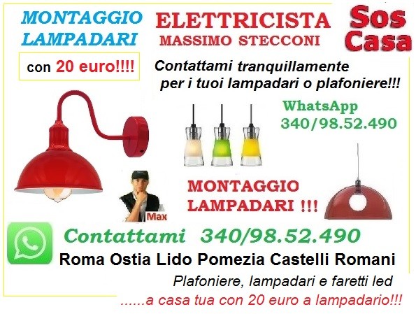 Elettricista lampadari e plafoniere led montaggio Roma 