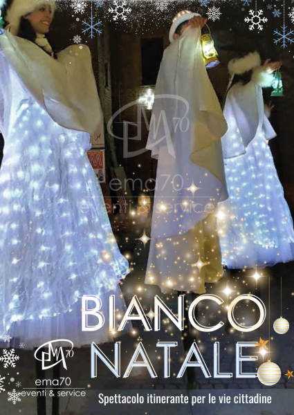 BIANCHE MONGOLFIERE DI NATALE - ANIMAZIONE ITINERANTE COSTUMI SCENICI LUMINOSI - PARATA PALLONI GIGANTI LUMINOSI EVENTI AZIENDALI - EVENTI PUBBLICI - EVENTI PRIVATI