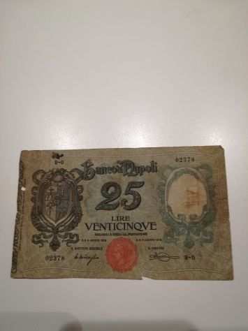 25 Lire Banco di Napoli 1918