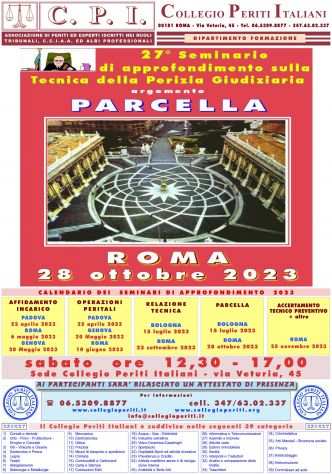 26deg seminario Parcella, Roma sabato 28 ottobre 2023