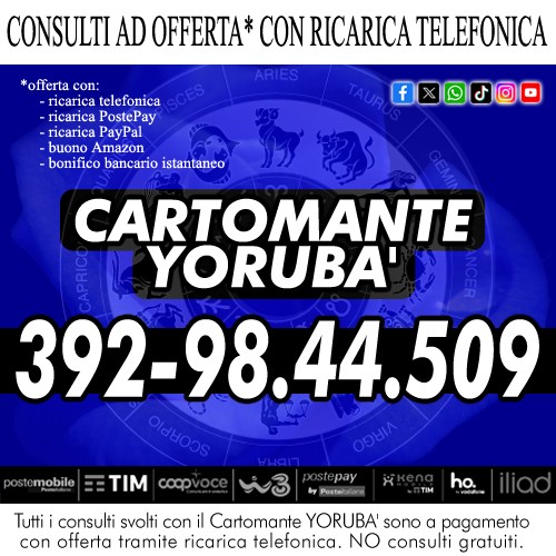 Yoruba' svolge consulti di Cartomanzia al telefono