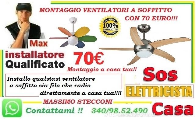 Montaggio ventilatori a soffitto Roma 