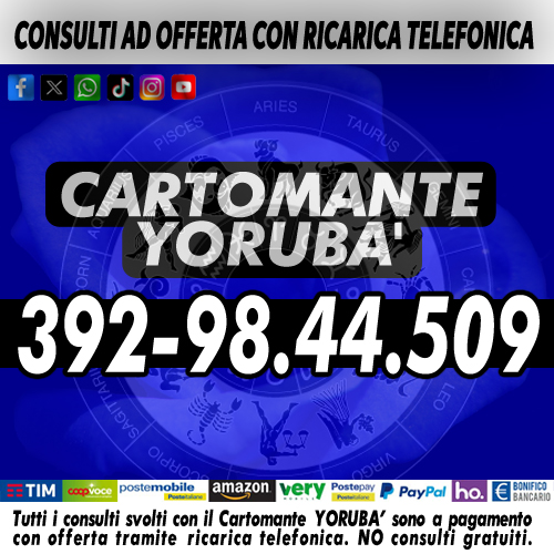Yoruba' svolge consulti di Cartomanzia al telefono