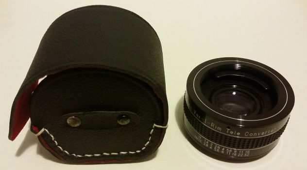 2x Auto prinz Var-I-Rim tele Converter per Pentax nuovo con custodia