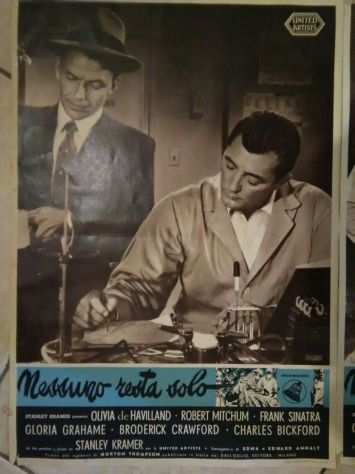 3 FOTOBUSTA DEL FILM  NESSUNO RESTA SOLO  DEL 1955