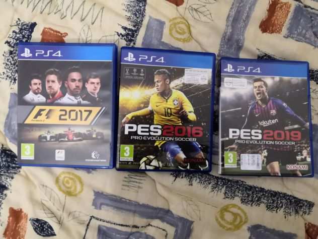 3 giochi PS4 originali F1 2017 - PES 2016 - PES 2019
