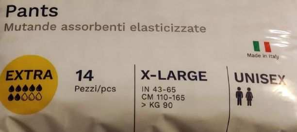 3 pacchi da 14 pezzi , Pannoloni Pannolini mutandina per incontinenti  42pezzi