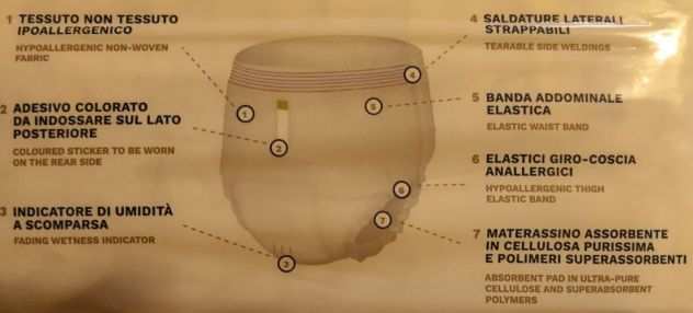 3 pacchi da 14 pezzi , Pannoloni Pannolini mutandina per incontinenti  42pezzi