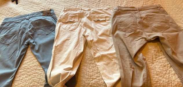 3 paia pantaloni cotone 42