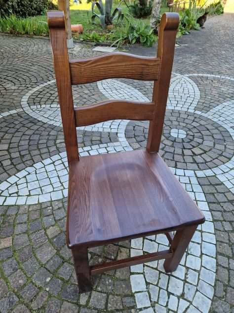 3 sedie in legno massello