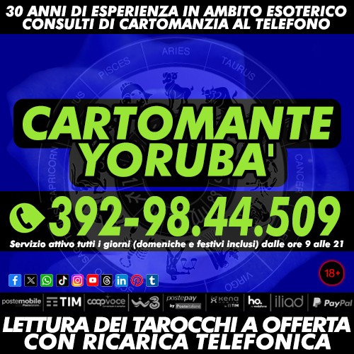 Vuoi ottenere una visione chiara della tua vita? contatta il Cartomante YORUBA'