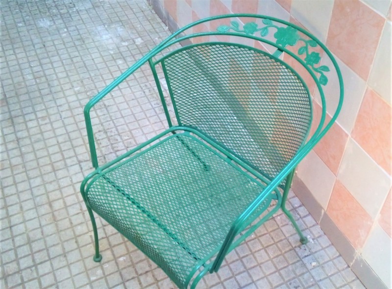POLTRONA DA GIARDINO  IN FERRO BATTUTO