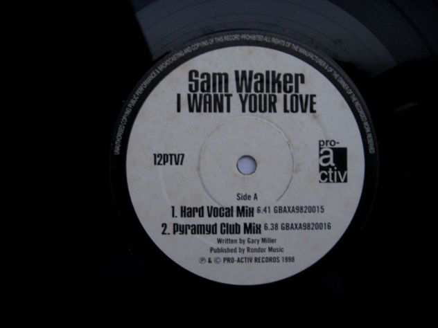 33 giri originale del 1998-Sam Walker-I want your love