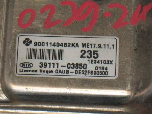 3911103850 ECU CENTRALINA KIA ME17.9.11.1 39111-03850 9001140482KA DE52FS00500