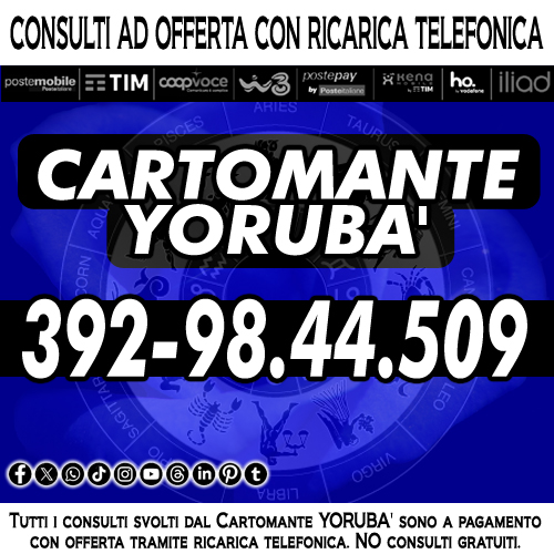 Contattatemi solo esclusivamente al telefono - Il Cartomante Yorubà