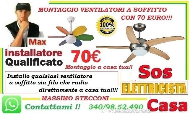 Montaggio ventilatore a soffitto Roma Eur 