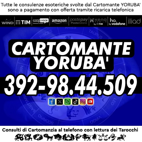 IL CARTOMANTE YORUBA' TI ASCOLTA E TI CONSIGLIA