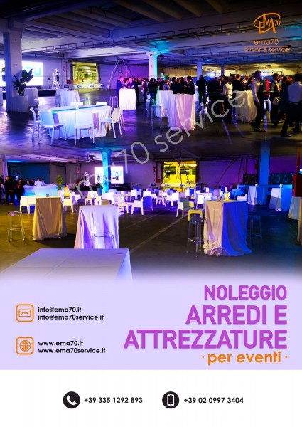 NOLEGGIO ARREDI E ATTREZZATURE - PER EVENTI AZIENDALI - EVENTI PRIVATI - EVENTI PUBBLICI