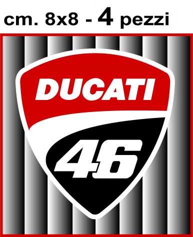 4 Adesivi moto DUCATI 2011 Valentino Rossi 46